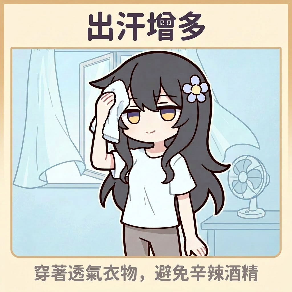 出汗增多