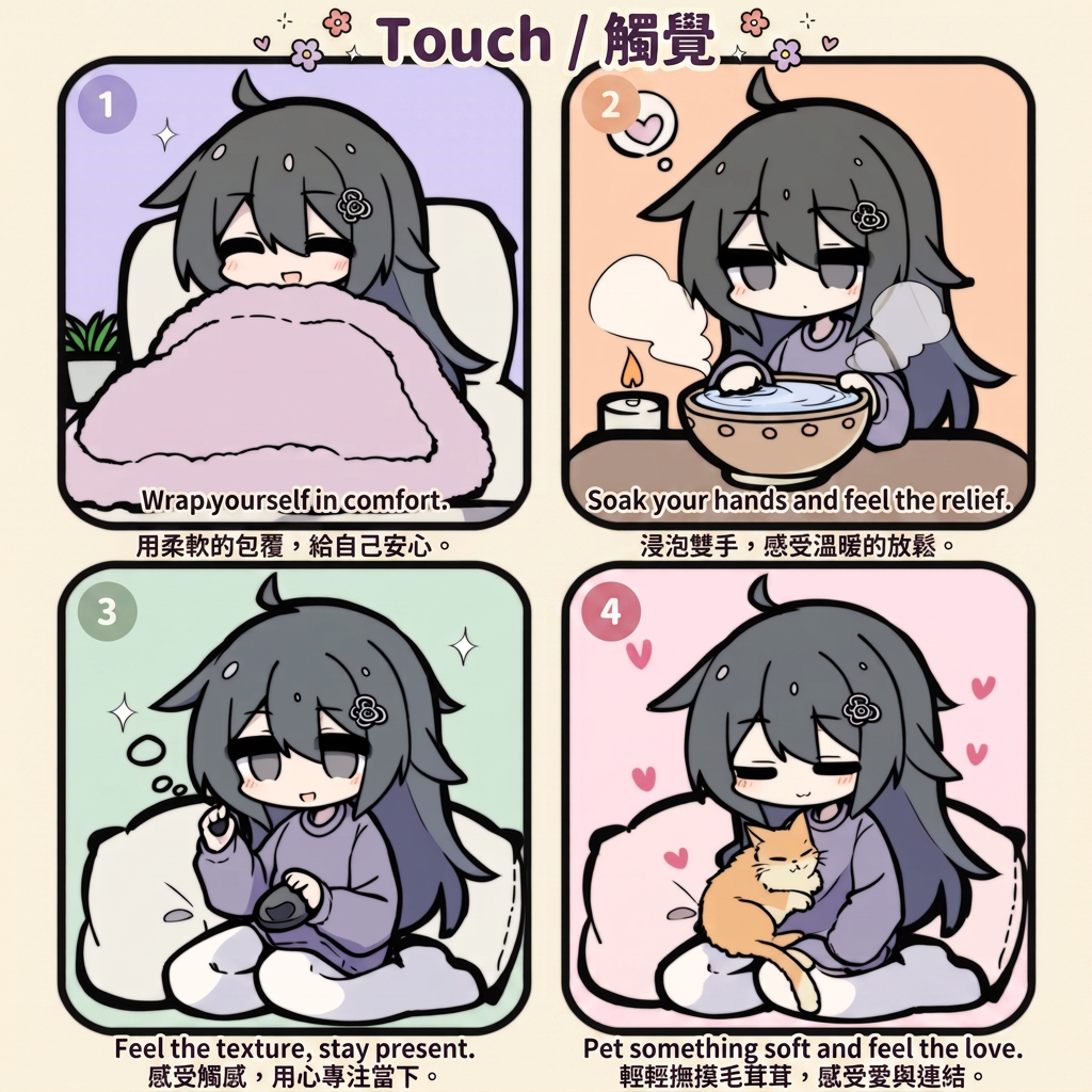 觸覺安撫 — 四種用觸感照顧自己的方法